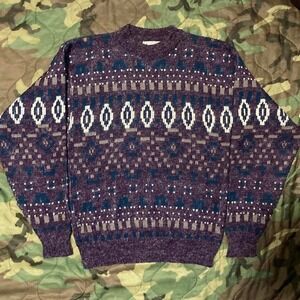Vintage Le‎ Tigre sweater made in usa fair isle
